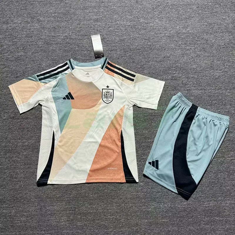 Camiseta España 2ª Equipación la EURO Femenina 2025 Niño Kit Blanco/Beige