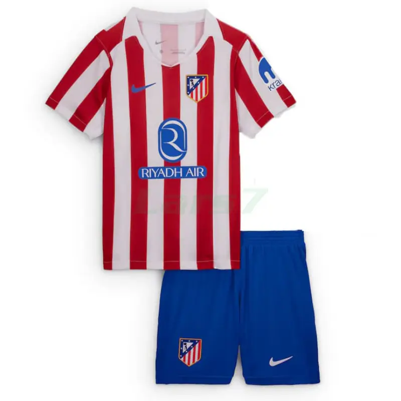 Camiseta Atlético de Madrid 1ª Equipación 2025/2026 Rojo/Blanco Niño Kit