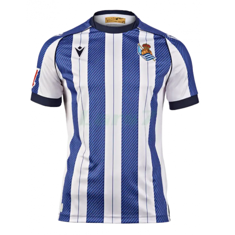 Camiseta Real Sociedad 1ª Equipación 2025/2026 Azul/Blanco con Parche La Liga