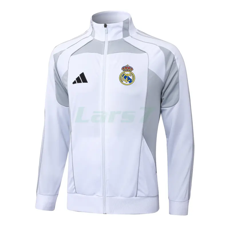 Chaqueta Real Madrid 2025/2026 Blanco/Gris