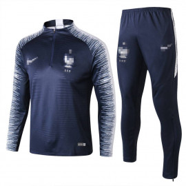 Sudadera de Entrenamiento Francia 2018 Niño Kit Azul/Blanco