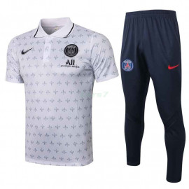 Polo PSG 2021-2022 Kit Letra Estampado Blanco