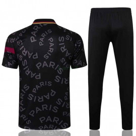 Polo PSG 2021/2022 Jordan Kit Letra Estampado Negro 