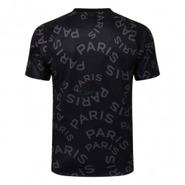 Camiseta de Entrenamiento PSG 2021/2022 Jordan Letra Estampado Negro