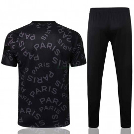 Camiseta de Entrenamiento PSG 2021/2022 Jordan Letra Estampado Negro