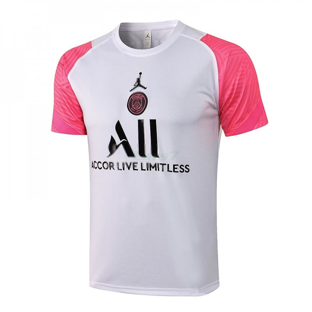 Camiseta de Entrenamiento PSG 2021/2022 Blanco/Rosa