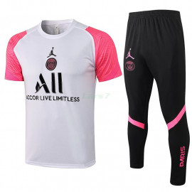 Camiseta de Entrenamiento PSG 2021/2022 Blanco/Rosa