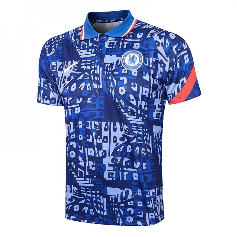 Polo Chelsea FC 2021/2022 Estampado Azul