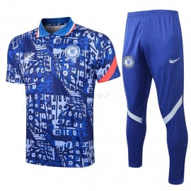 Polo Chelsea FC 2021/2022 Kit Estampado Azul