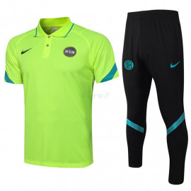 Polo Inter De Milan 2021/2022 Verde Fluorescente