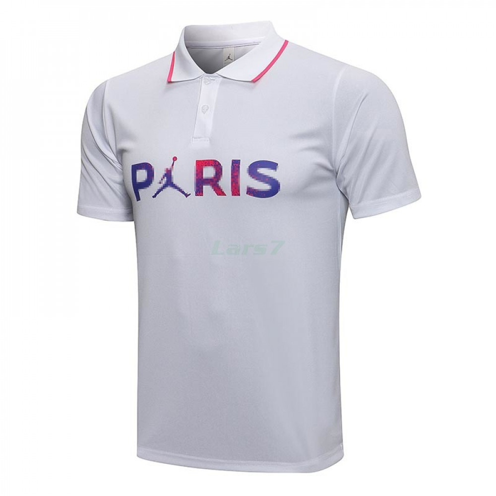 Polo PSG 2021/2022 Blanco Marca Polícromo