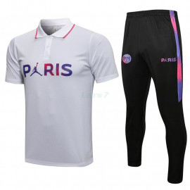 Polo PSG 2021/2022 Kit Blanco Marca Polícromo