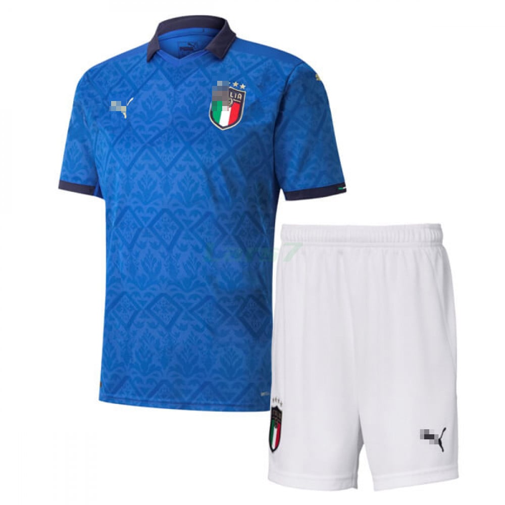 Camiseta Italia 1ª Equipación 2020 Eurocopa Niño kit