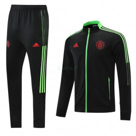 Chaqueta Manchester United 2021/2022 Cuello Alto Negro/Verde