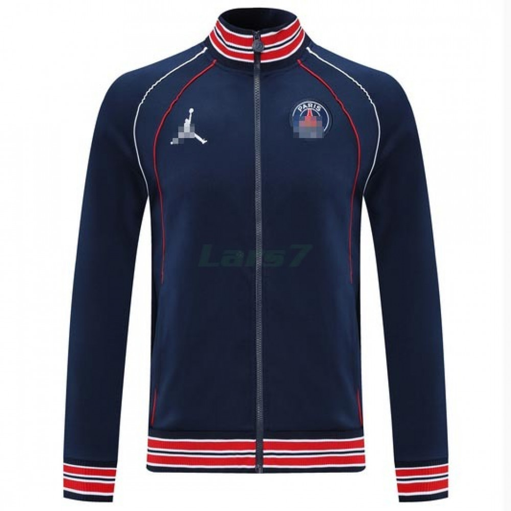 Chaqueta PSG 2021/2022 Cuello Alto Azul Marino/Rojo