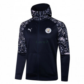 Chaqueta Manchester City 2021/2022 Con Capucha Azul Marino