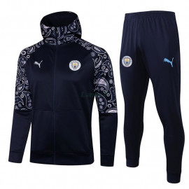 Chaqueta Manchester City 2021/2022 Con Capucha Azul Marino