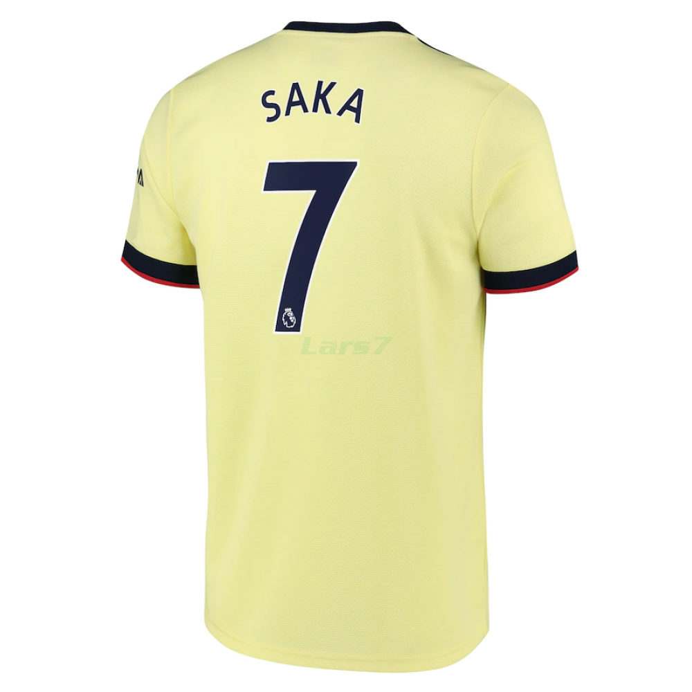 Camiseta Saka 7 Arsenal 2ª Equipación 2021/2022