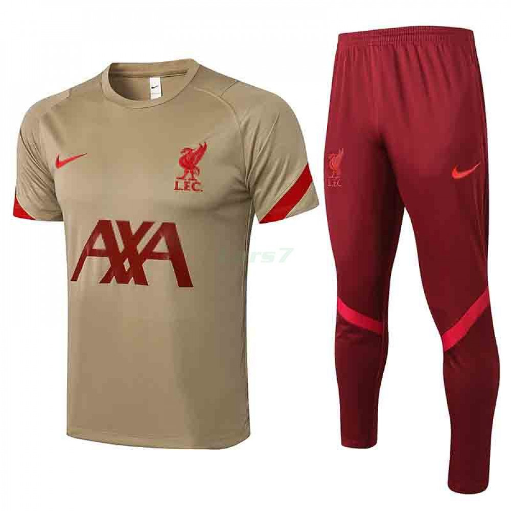 Camiseta De Entrenamiento Liverpool 2021/2022 Kit Caqui