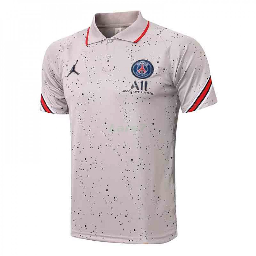 Polo PSG 2021/2022 Estampado Gris Claro