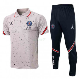 Polo PSG 2021/2022 Estampado Gris Claro