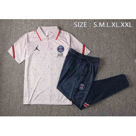 Polo PSG 2021/2022 Estampado Gris Claro