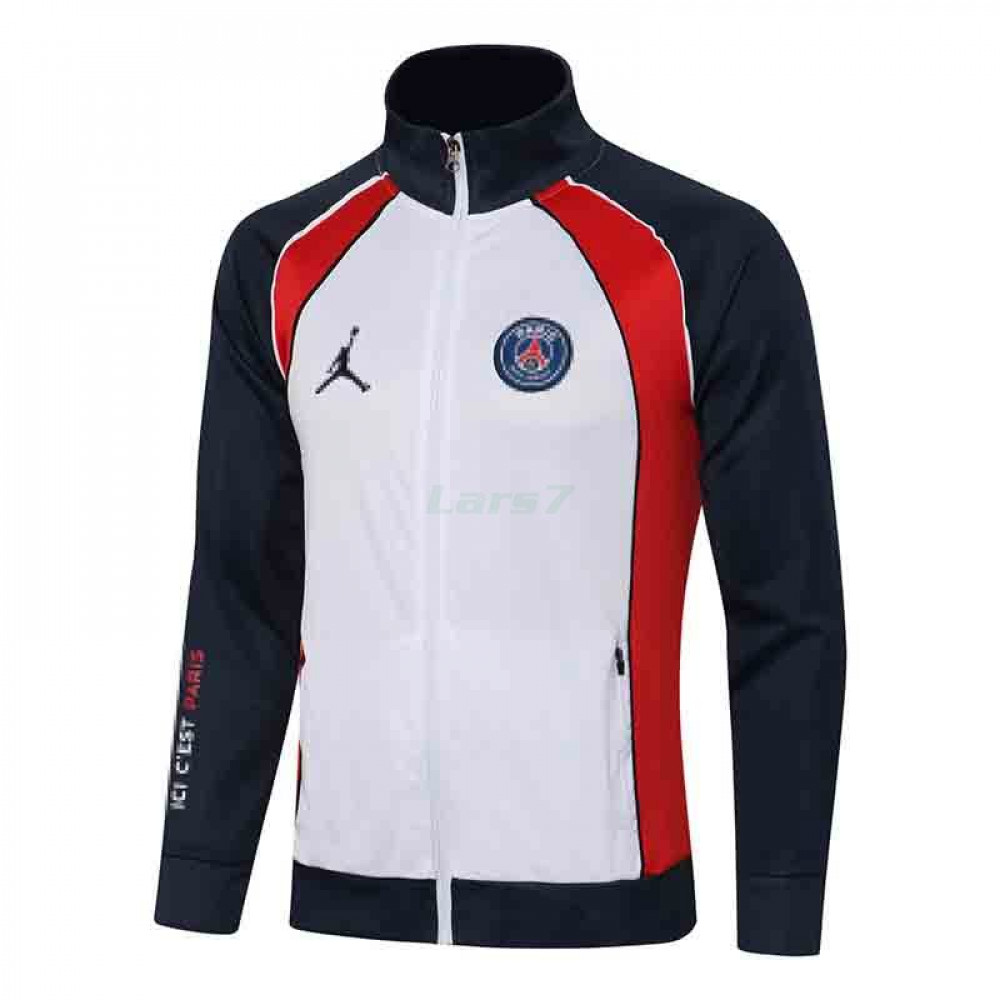 Chaqueta PSG 2021/2022 Jordan Cuello Alto Blanco/Azul