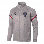 Chaqueta PSG 2021/2022 Jordan Cuello Alto Estampado Gris Claro 