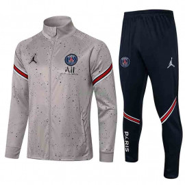 Chaqueta PSG 2021/2022 Jordan Cuello Alto Estampado Gris Claro 