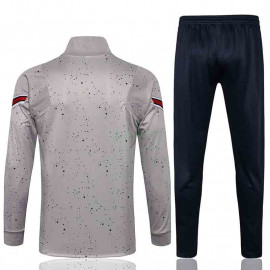 Chaqueta PSG 2021/2022 Jordan Cuello Alto Estampado Gris Claro 