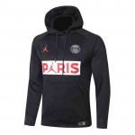 Sudadera PSG 2021/2022 Con Capucha Negro Marca Rojo/Blanco