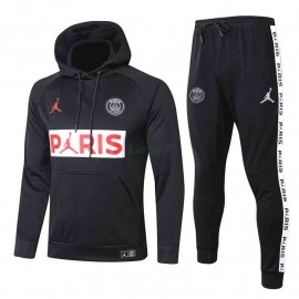 Sudadera PSG 2021/2022 Con Capucha Negro Marca Rojo/Blanco