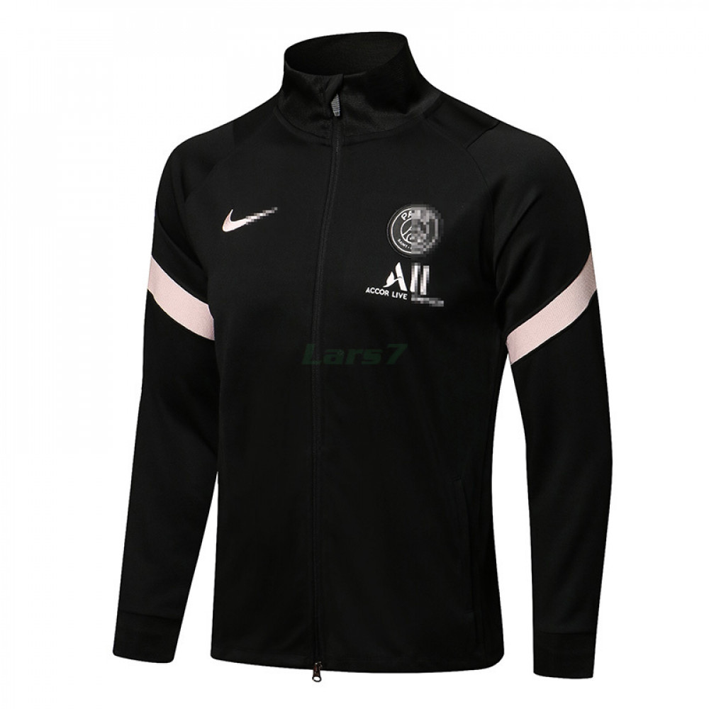 Chaqueta PSG 2021/2022 Cuello Alto Negro Marca Blanco