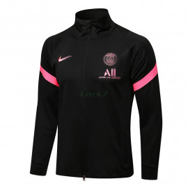 Chaqueta PSG 2021/2022 Cuello Alto Negro/Rosa