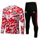 Sudadera de Entrenamiento Manchester United 2021/2022 Cuello Redondo Kit Rojo 