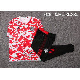 Sudadera de Entrenamiento Manchester United 2021/2022 Cuello Redondo Kit Rojo 