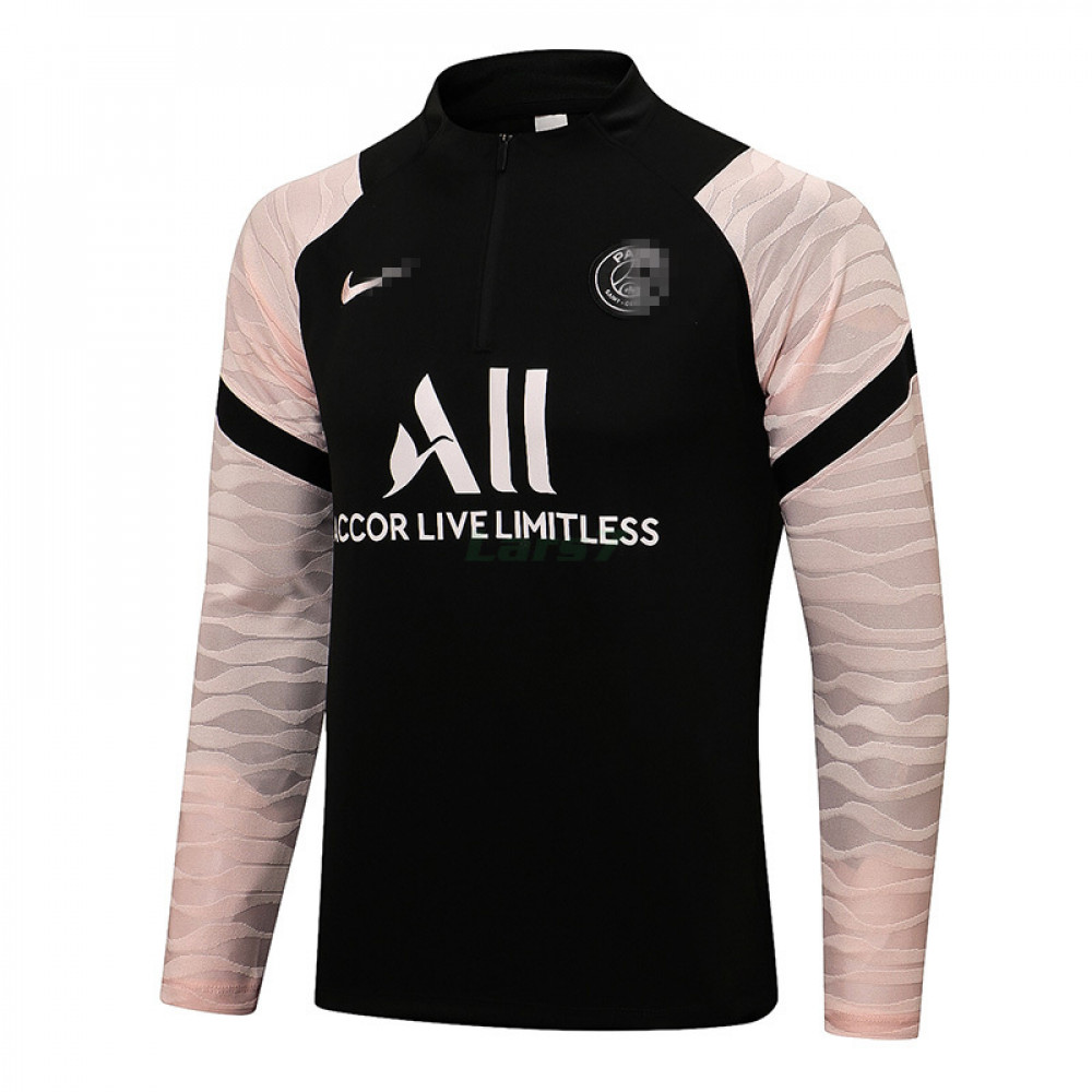 visa de madera mensual Sudadera de Entrenamiento PSG 2021/2022 Negro Manga Rosa - LARS7.COM