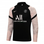 Sudadera de Entrenamiento PSG 2021/2022 Negro Manga Rosa