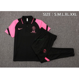 Polo PSG 2021/2022 Kit Negro Marca Rosa