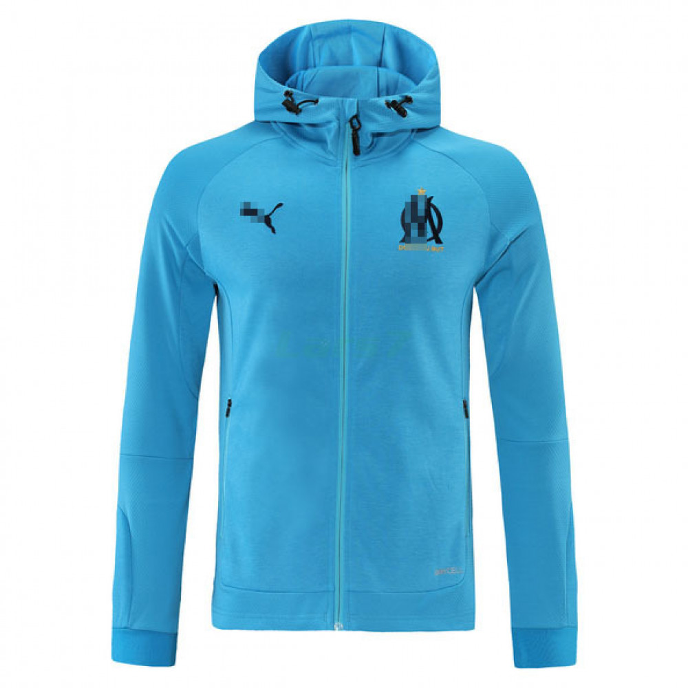 Chaqueta Olympique Marsella 2021/2022 Con Capucha Azul