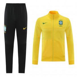 Chaqueta Brasil 2021 Cuello Alto Amarillo