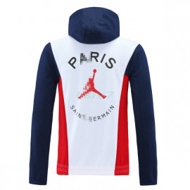 Chaqueta PSG 2021/2022 Jordan Con Capucha Azul/Blanco/Rojo