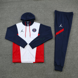 Chaqueta PSG 2021/2022 Jordan Con Capucha Azul/Blanco/Rojo