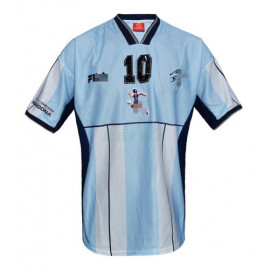 Camiseta Argentina 1ª Equipación Maradona 10 Retro 2001