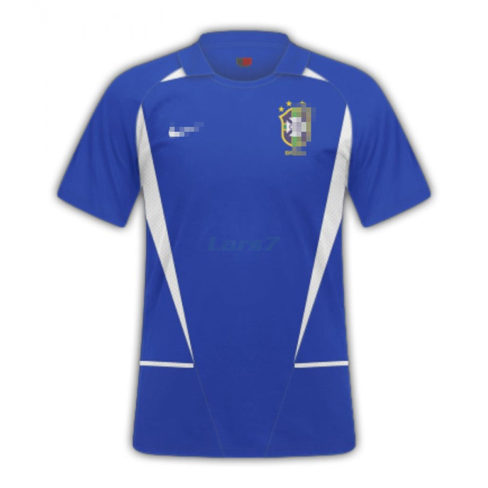 Camiseta Brasil 2ª Equipación Retro 2002 Azul