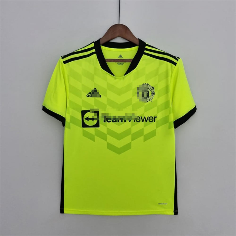 Camiseta de Entrenamiento Manchester United 2022/2023 Verde Fluorescente