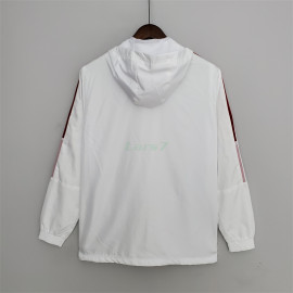 Cortavientos Manchester United 2022/2023 Con Capucha Blanco Cortavientos Manchester United 2022/2023 Con Capucha Blanco