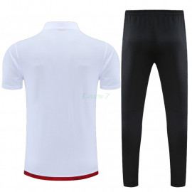 Polo AC Milan 2022/2023 Kit Blanco Marca Rojo