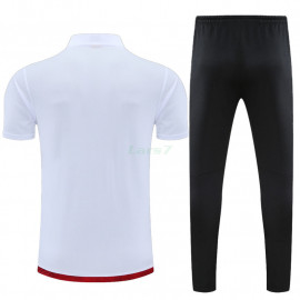 Polo AC Milan 2022/2023 Blanco Marca Rojo