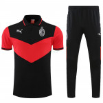 Polo AC Milan 2022/2023 Kit Negro/Rojo